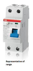 ABB f202ac-63/0.5 2 pole rcd 63a 500ma     